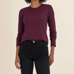 NWT Kut from the Kloth Noelle Ribbed Shirt in Berry, Medium